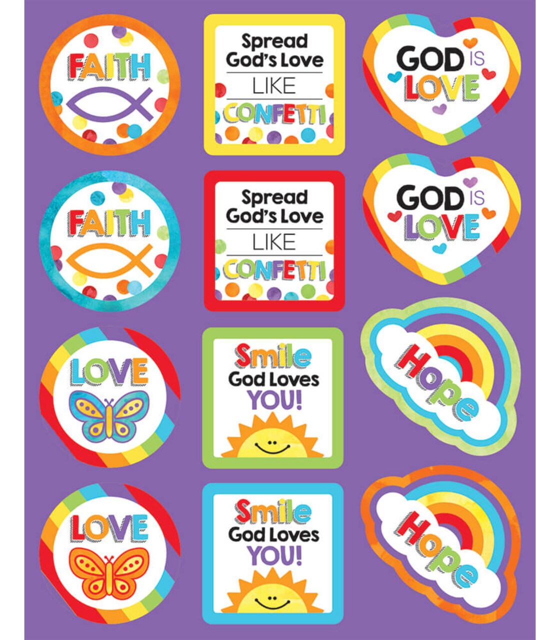 Carson Dellosa | God&#x27;s Love Christian Stickers | 72ct
